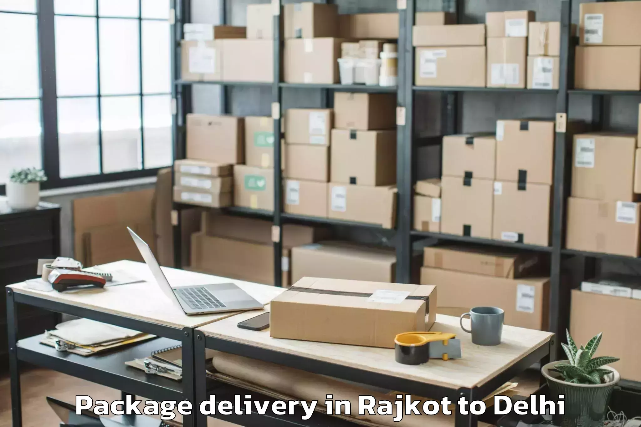 Book Rajkot to Seelam Pur Package Delivery